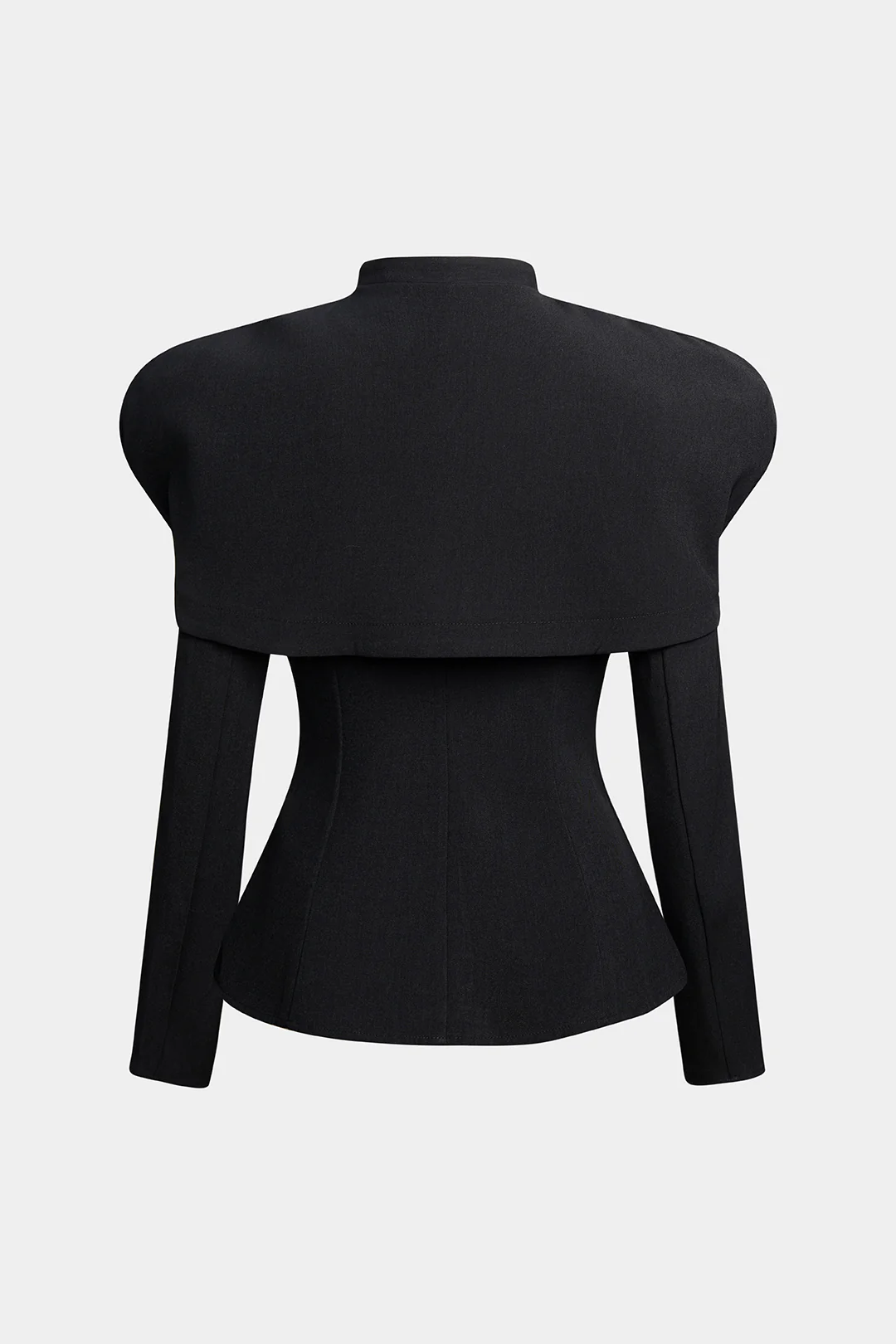 Metallic Button Asymmetrical Blazer - Image 2