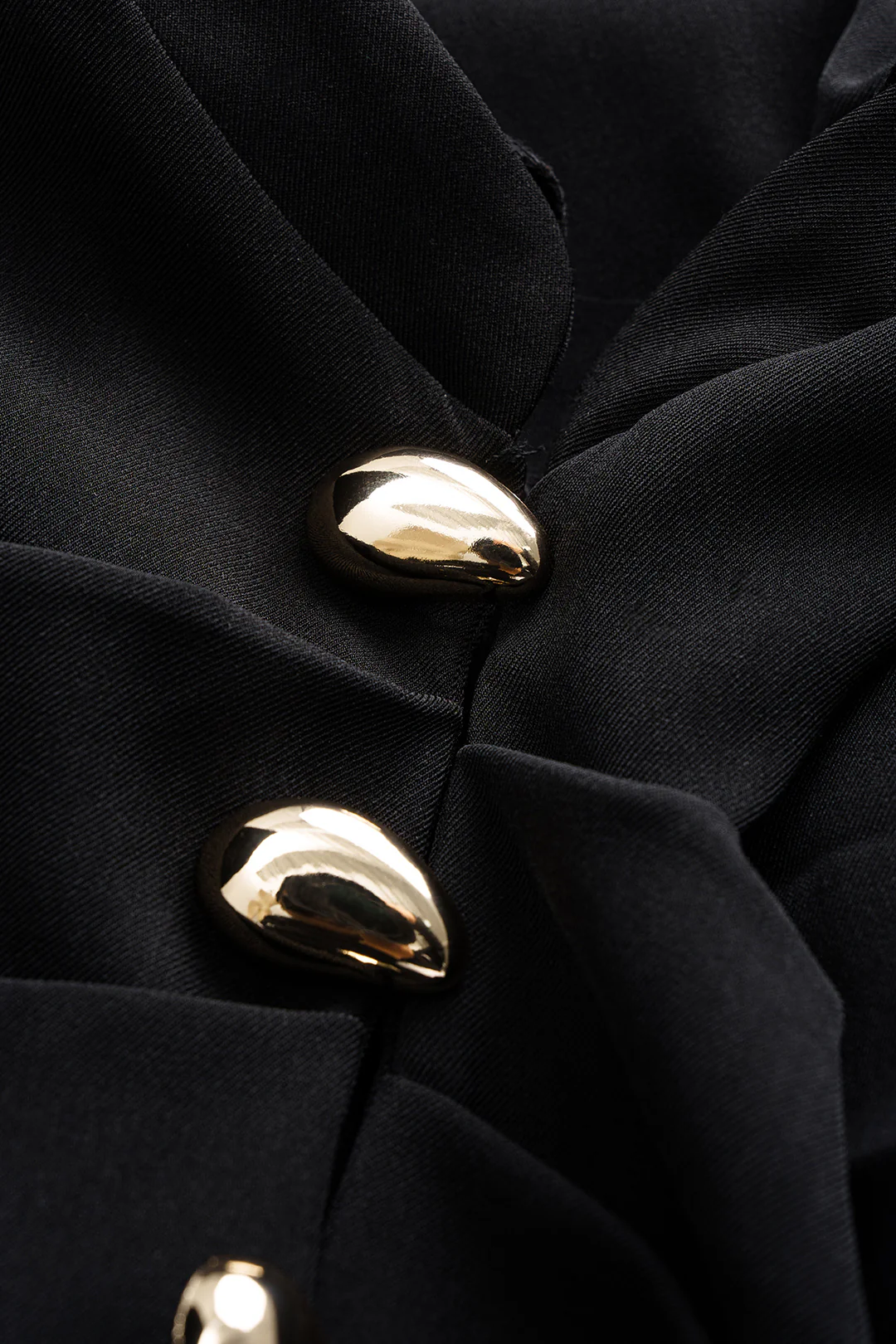Metallic Button Asymmetrical Blazer - Image 3