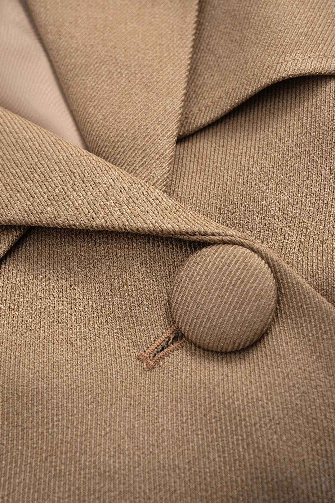 Button Ruffle Ruched Notched Lapel Jacket - Image 3