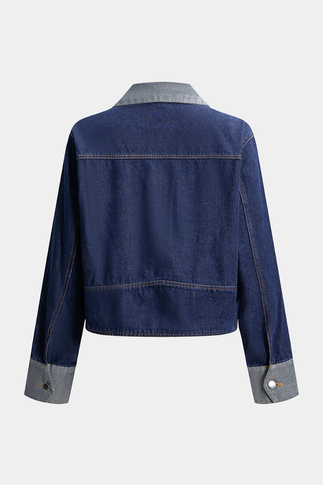 Denim Button Patchwork Outerwear - Image 2