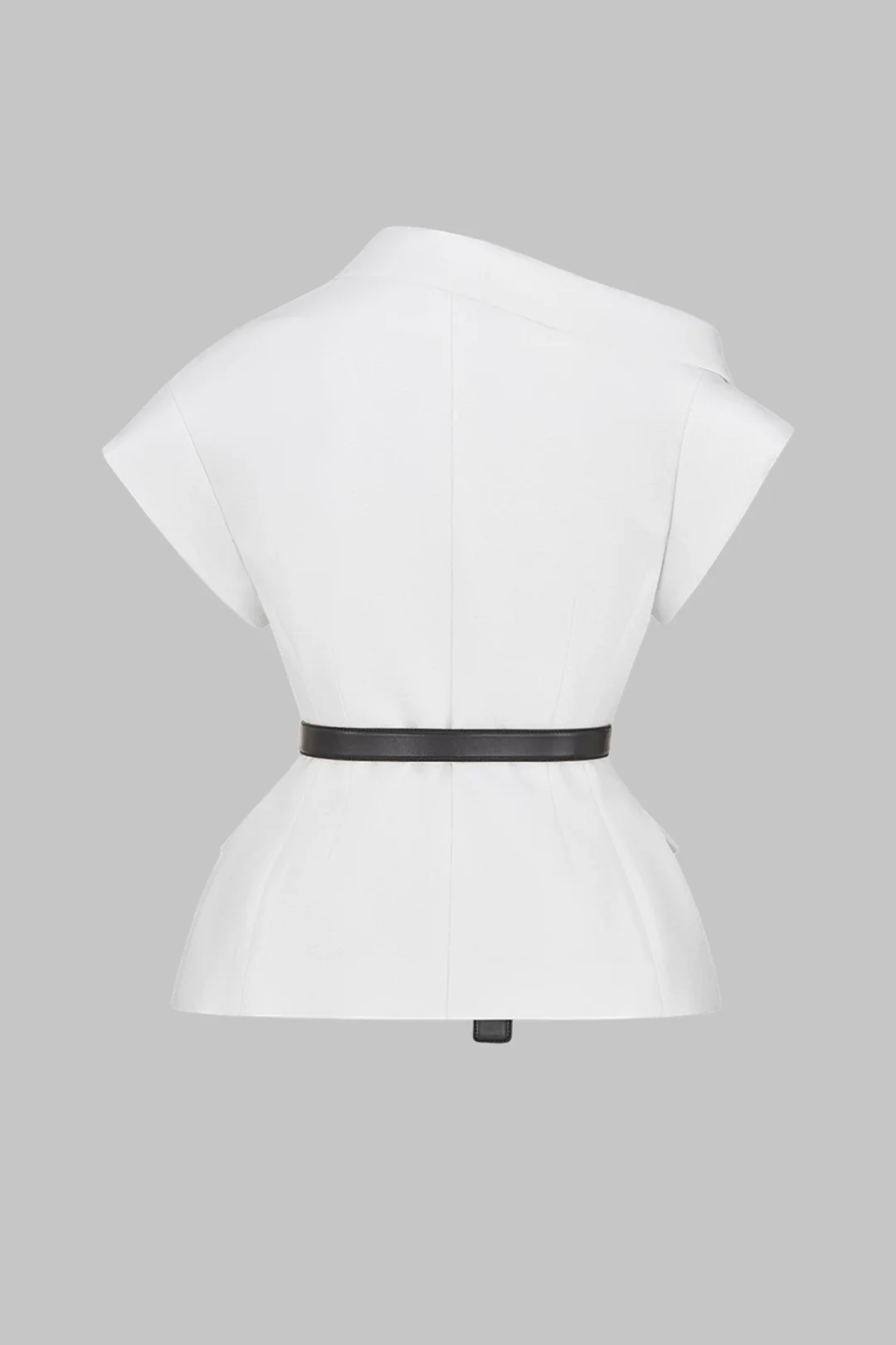 Asymmetrical Neck Belted Vest - Image 2