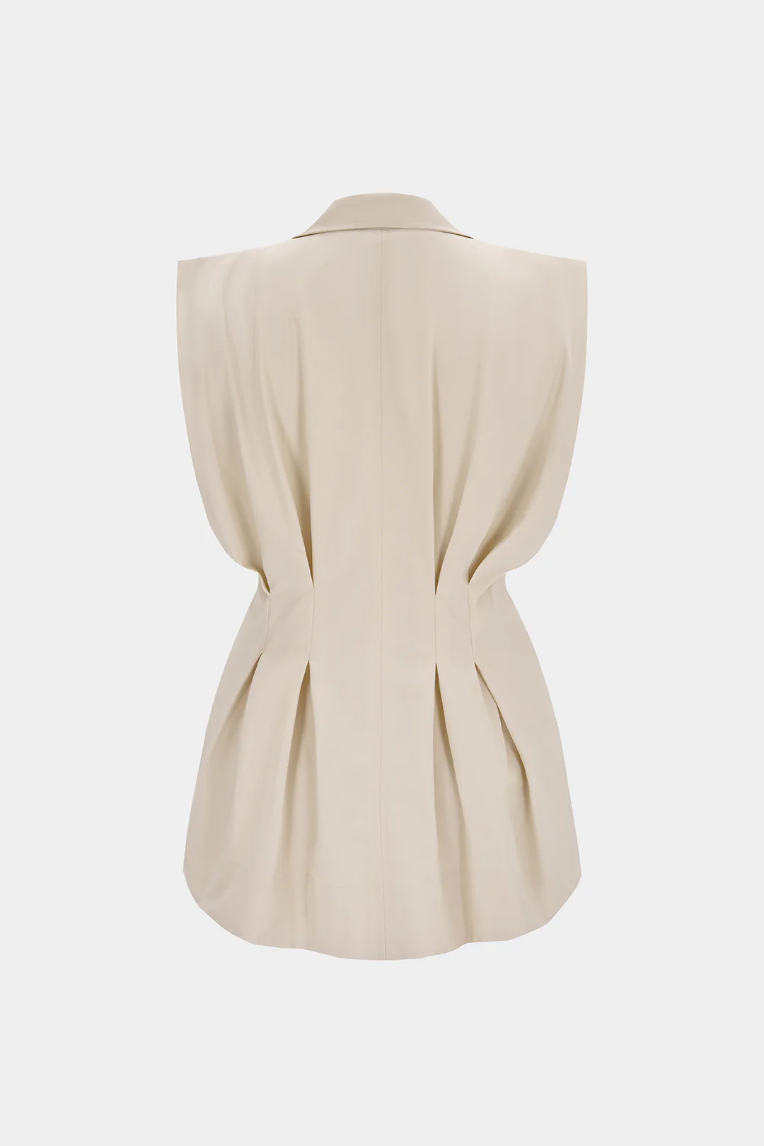 Solid Lapel Ruched Shirt - Image 2