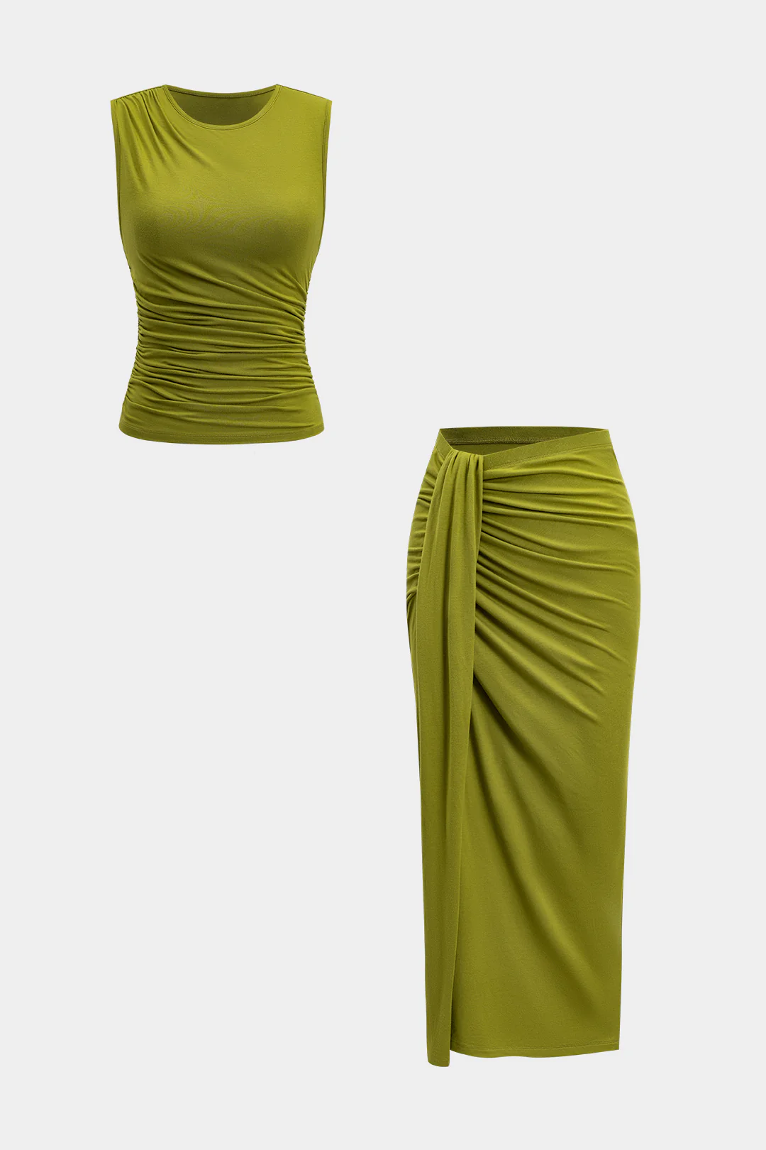 Tank Top And Ruched Twist Knot Skirt Set - Image 6