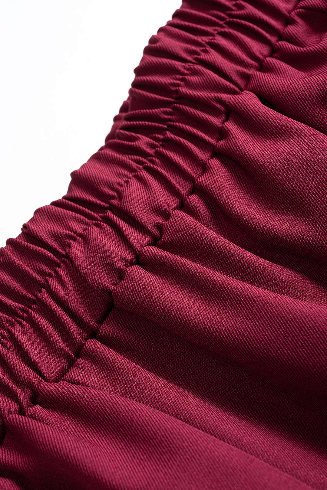 V-Neck Long-Sleeve Top And Shirred Waistband Mermaid Skirt Set - Image 4