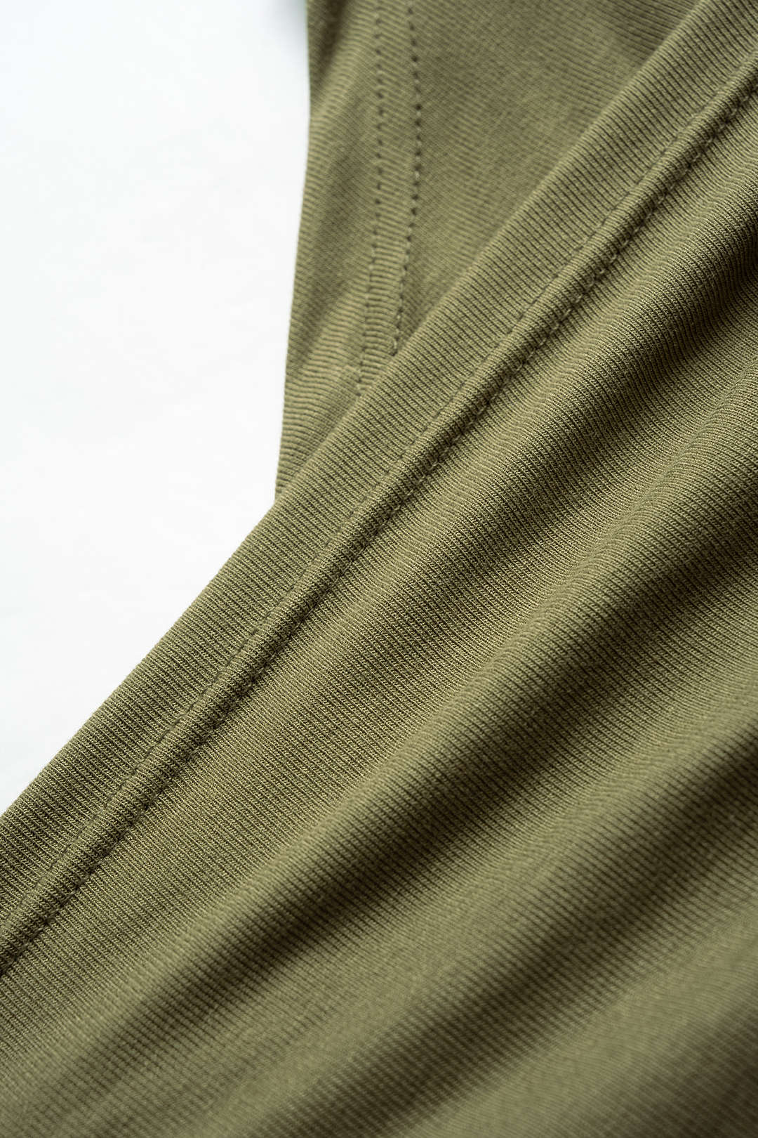 Asymmetrical Neck Ruched Long-Sleeve Top And Suede Patchwork Skirt Set - Image 5