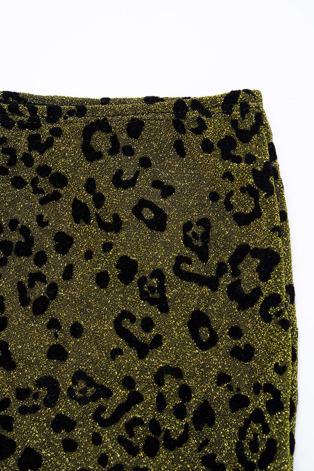 Leopard Print Patchwork Faux Fur V-Neck Long-Sleeve Top And Bodycon Skirt Set - Image 6