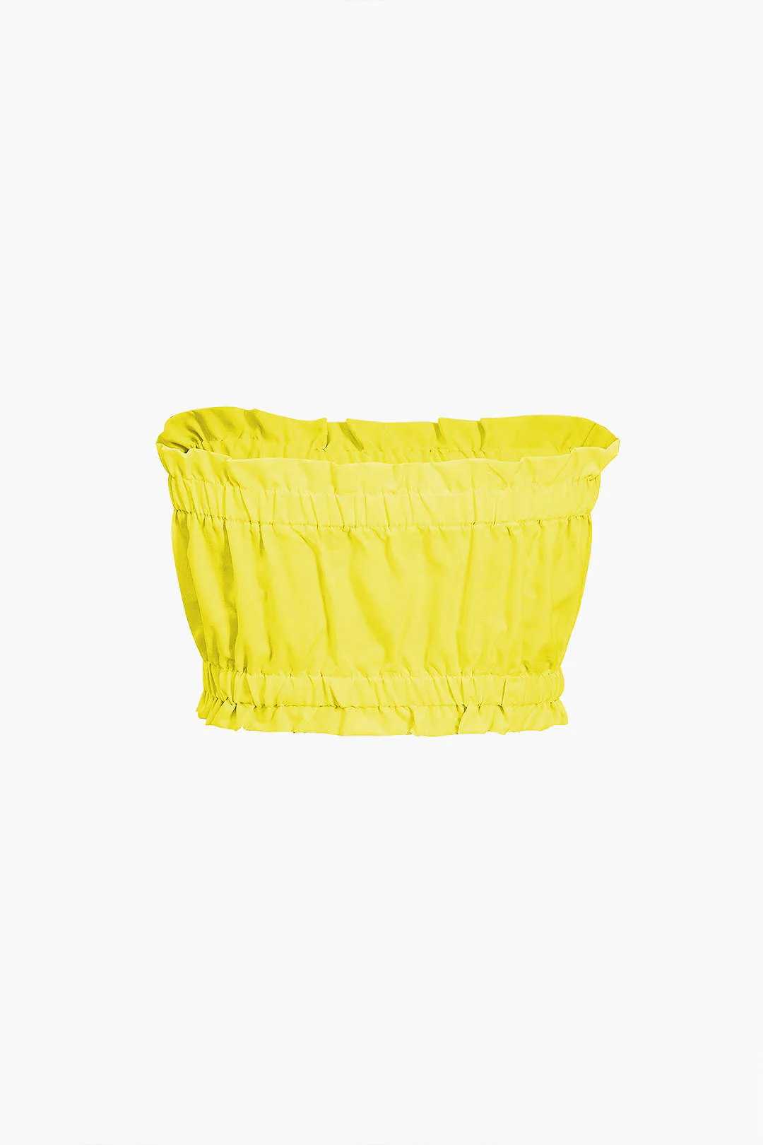 Ruched Tube Top And Tie Front Wide Leg Trousers Set - Image 3