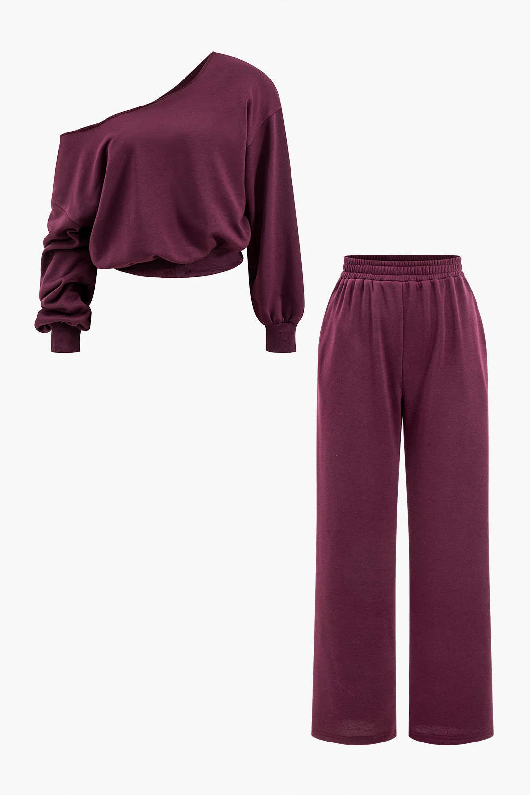 Asymmetric Top And Pants Set - Image 12