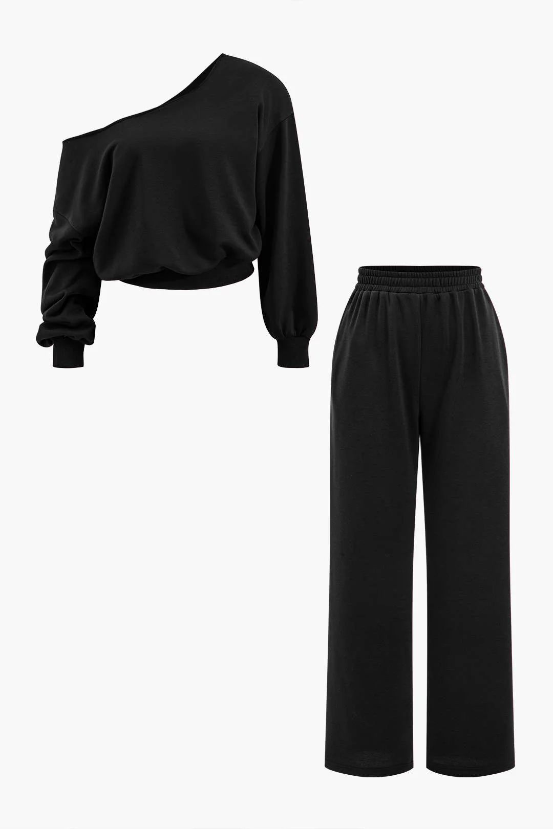 Asymmetric Top And Pants Set - Image 30