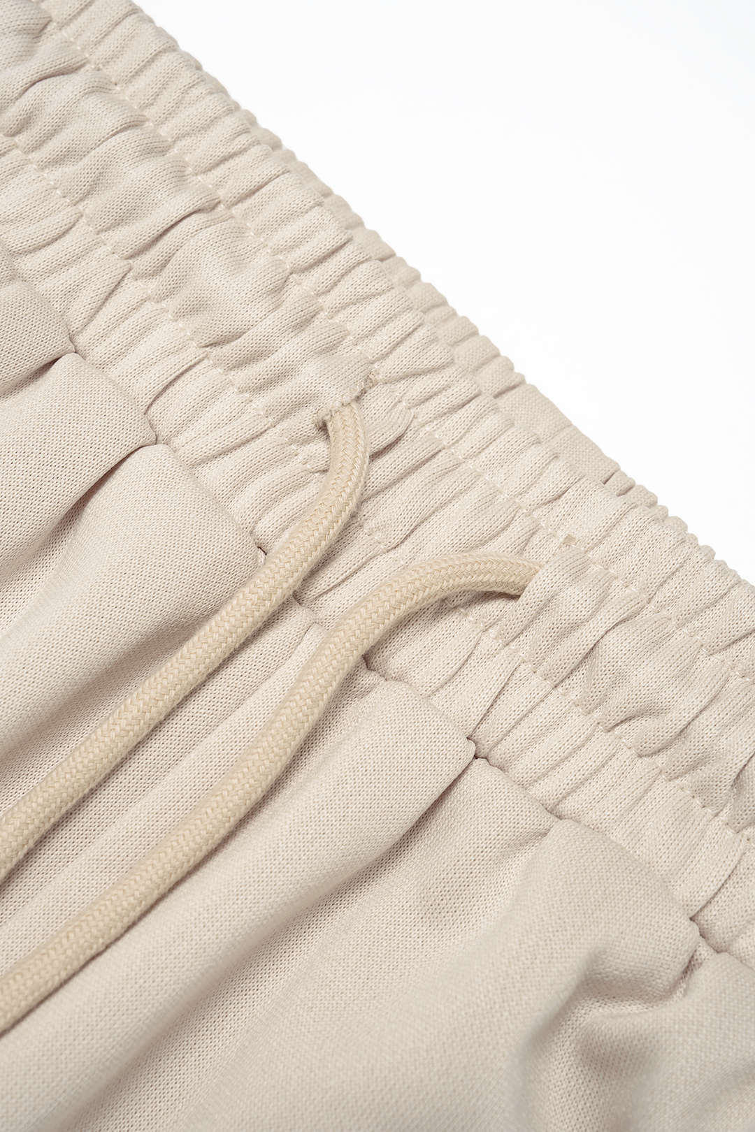 Contrast Hooded Zipper Sweatshirt And Shirred Waistband Drawstring Pants Set - Image 3