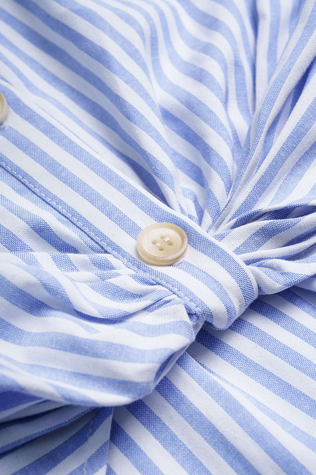 Stripes Print Tie Front Button Shirt And Wide Leg Shorts Set - Image 4