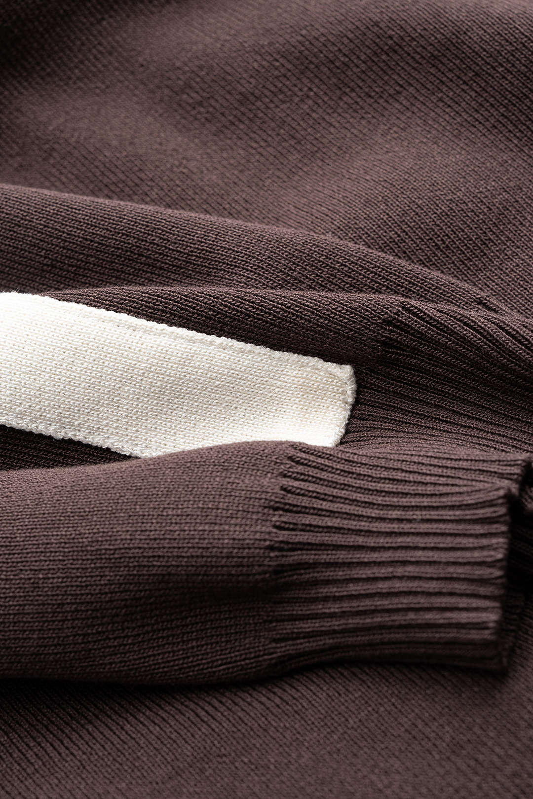 Knit Zipper Lapel Long Sleeve Top - Image 5