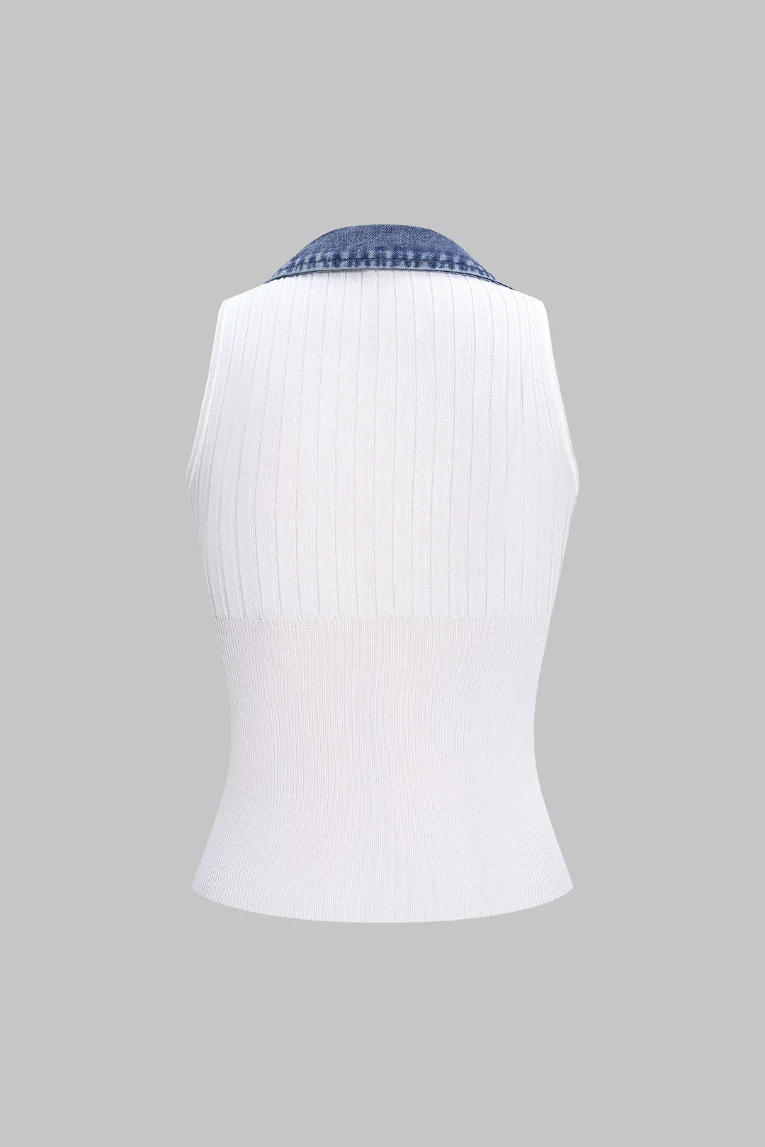 Patchwork V-Neck Tank Top - Image 3