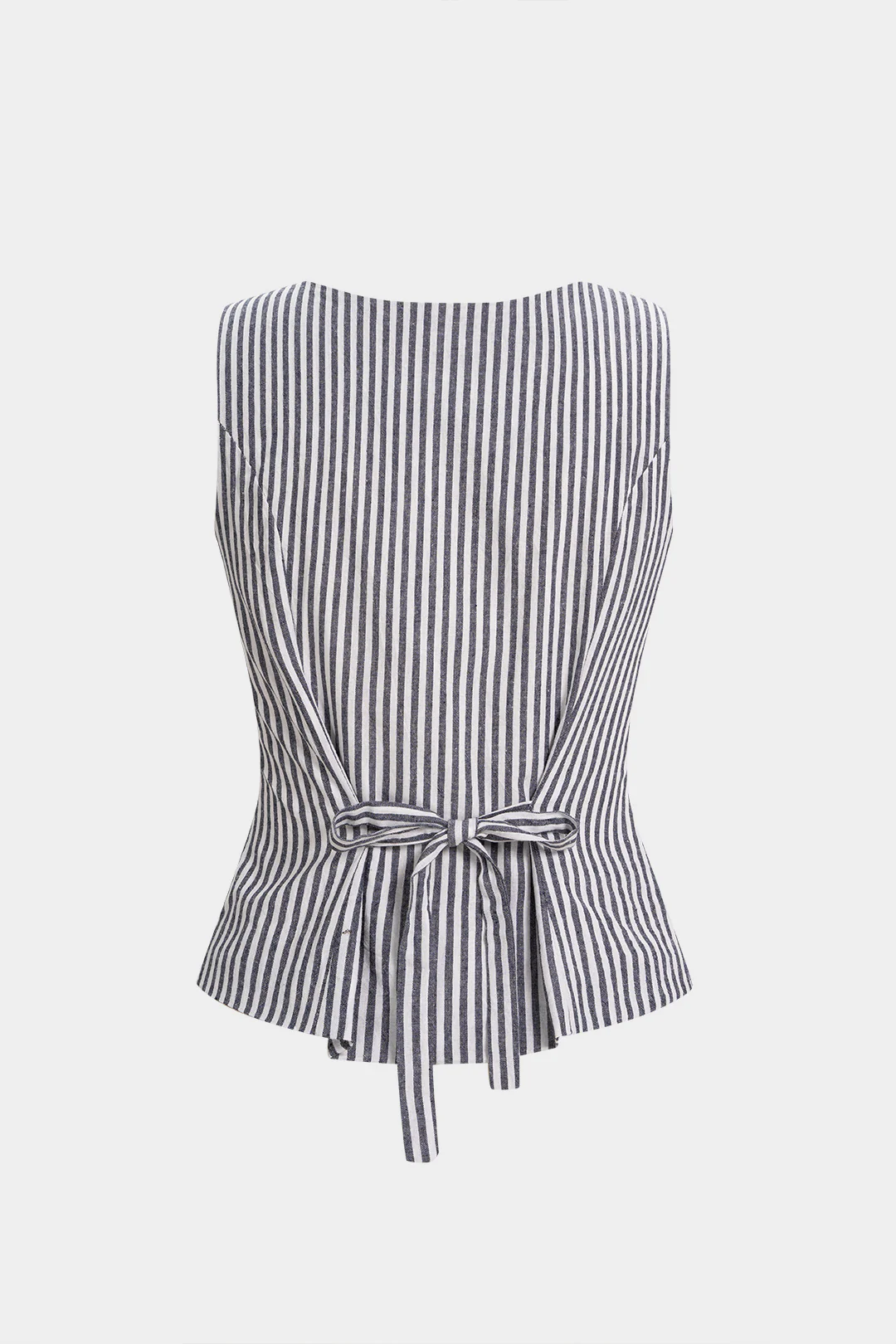 Stripes Print Round Neck Vest - Image 2