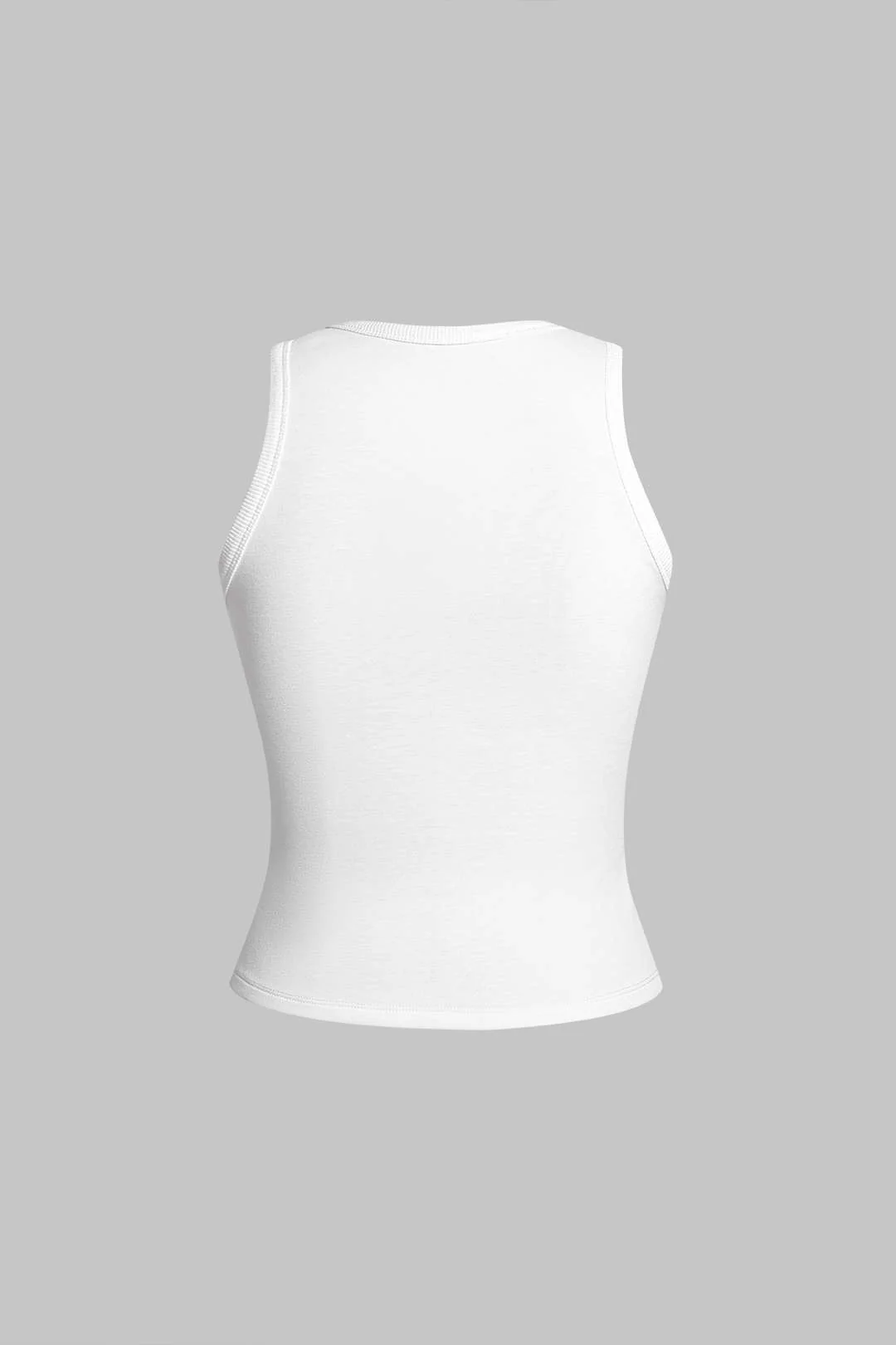 Contrast Striped Round Neck Tank Top - Image 3