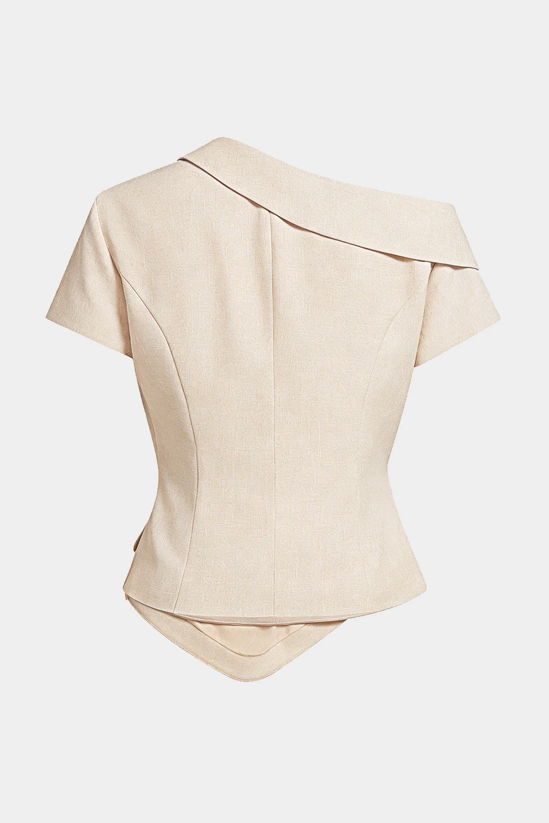 Asymmetrical One Shoulder Ruched Top - Image 2