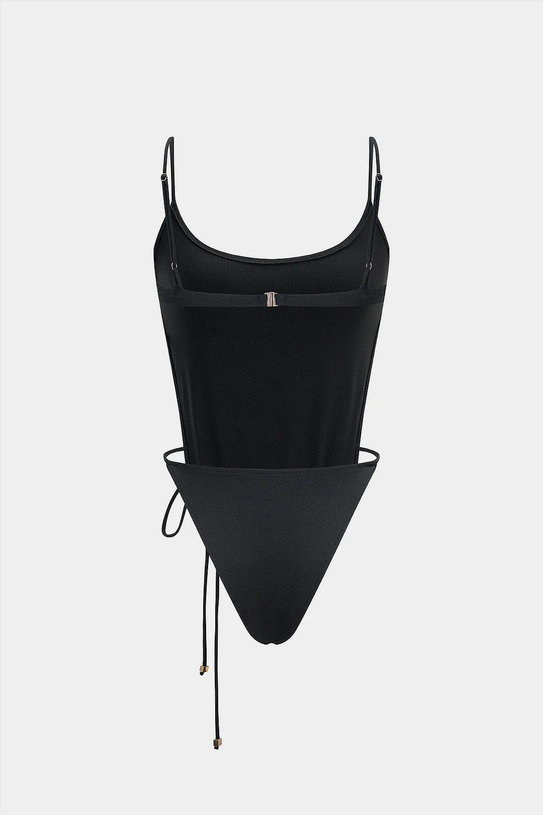 Round Neck Tie-Up Backless Jumpsuit - Image 3