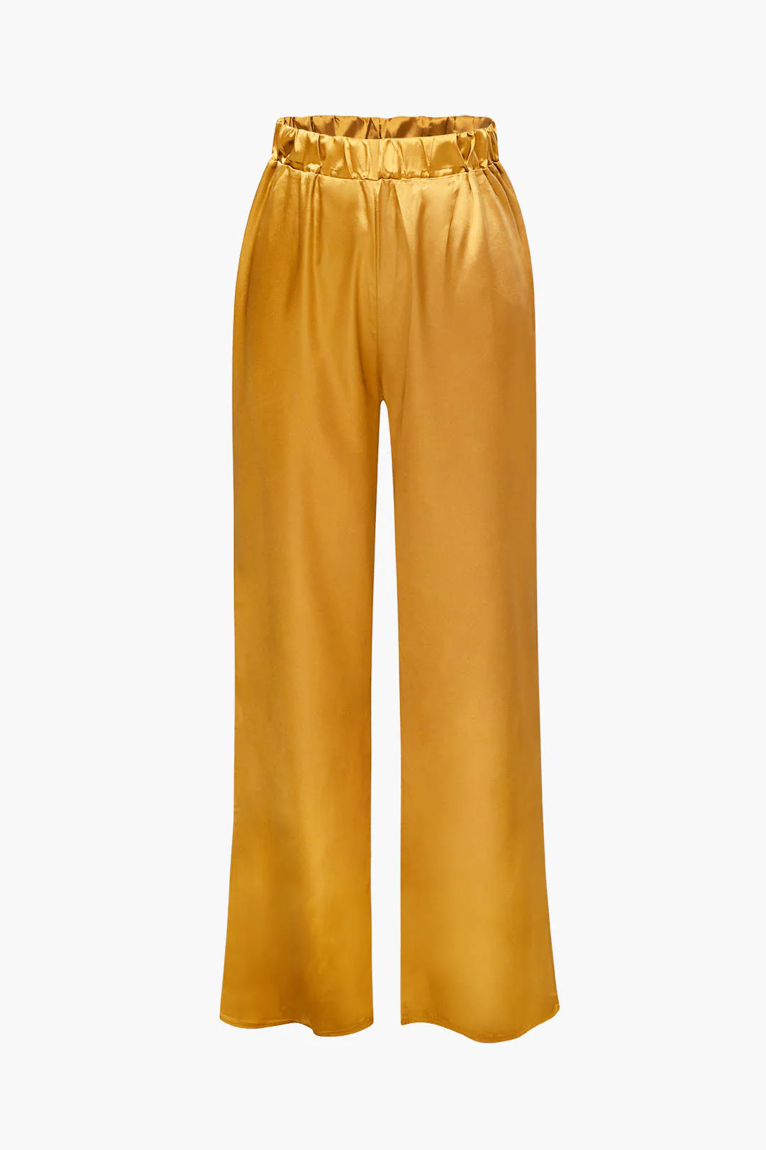 Satin Button Up Long Sleeve Shirt And Pants Set - Image 5