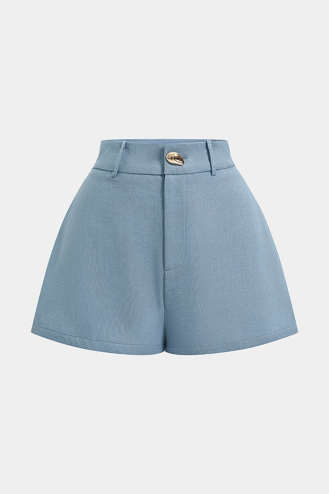 Linen High Waist Button Shorts - Image 10