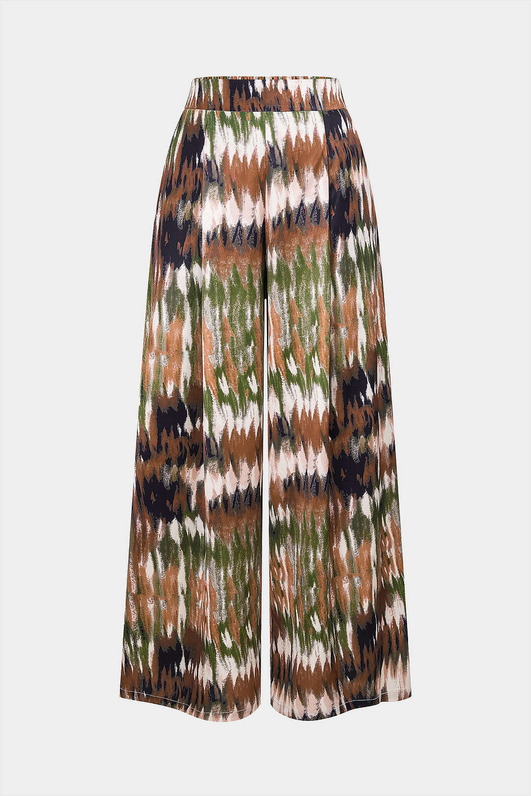 Ombre Print Satin High Waist Wide Leg Pants