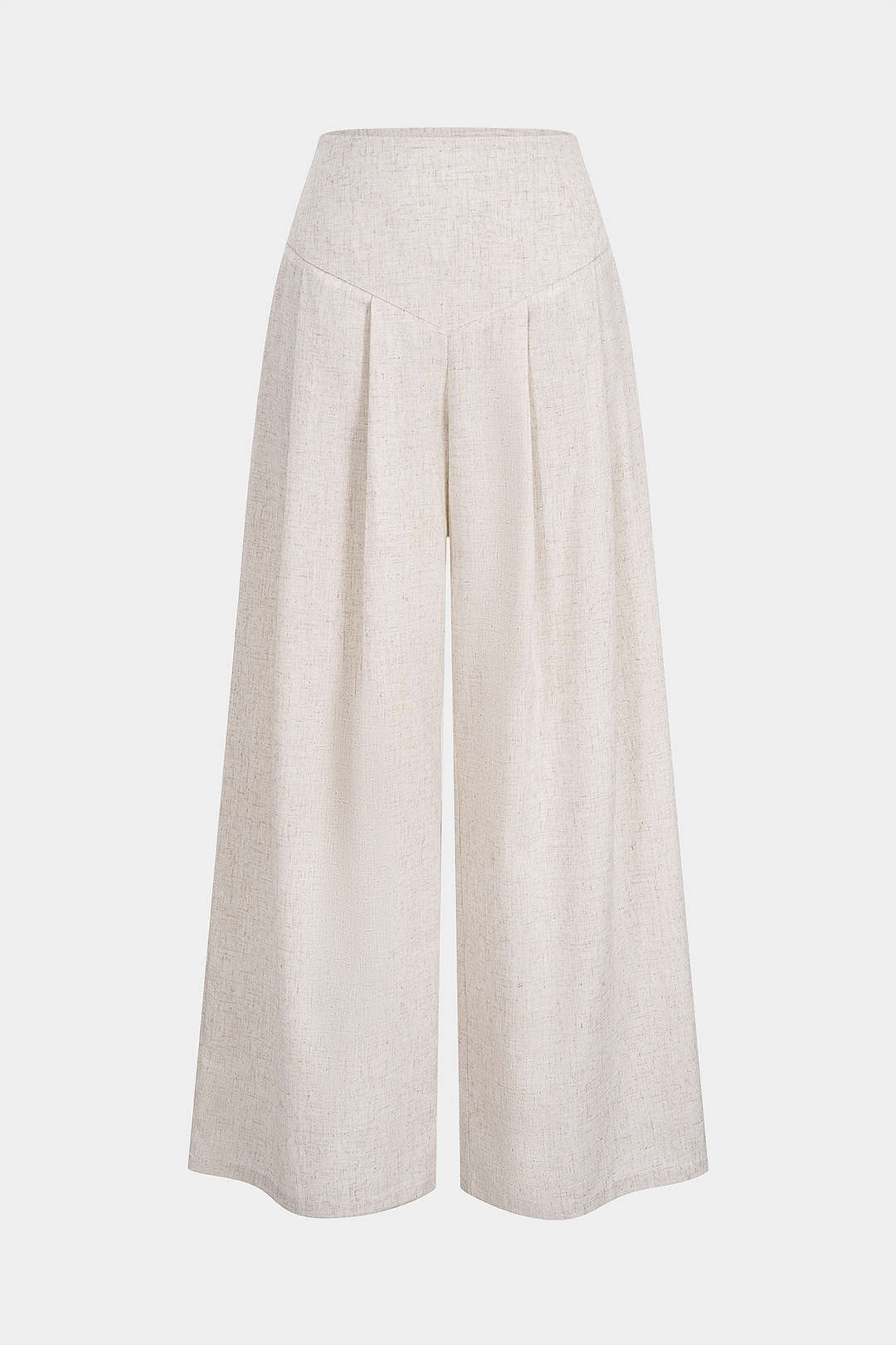 Linen High Waist Pleated Pants