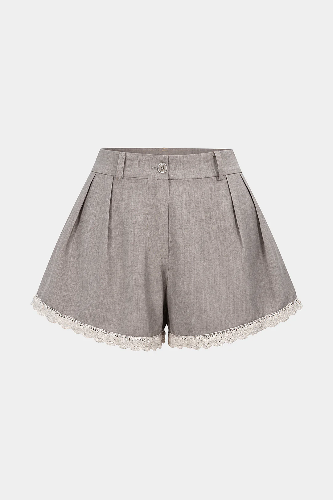 Patchwork Lace Trim Wide Leg Shorts
