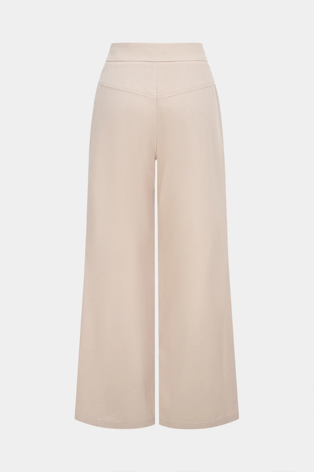 Asymmetrical Ruched High Waist Wide Leg Pants - Image 2