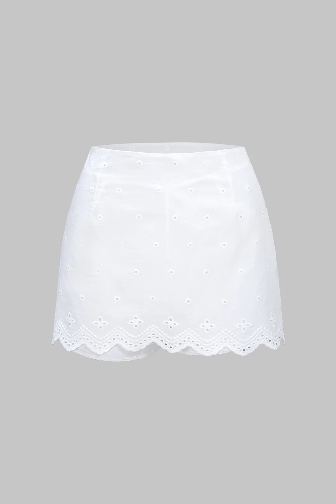 Solid Embroidery Skort - Image 2