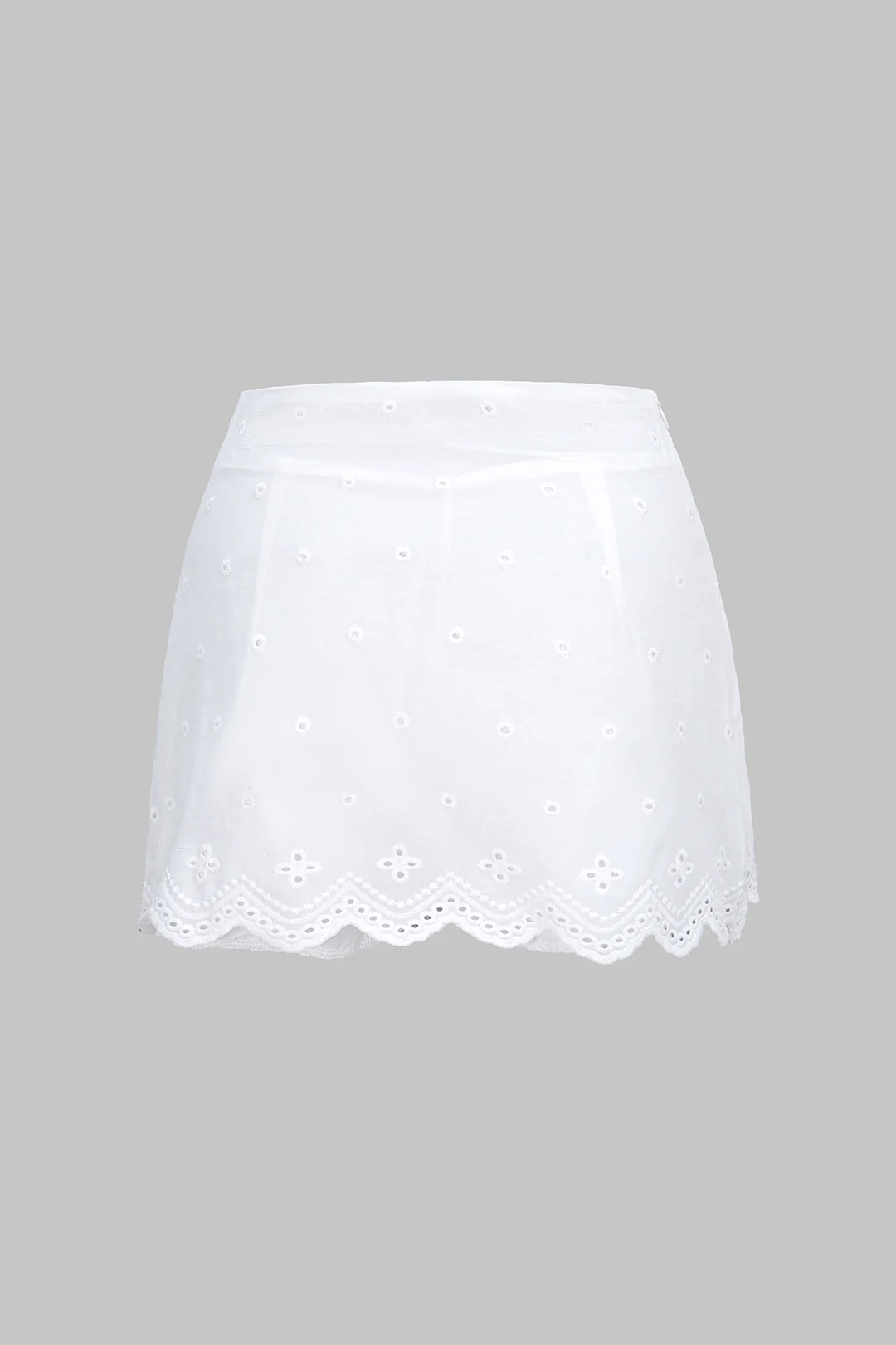 Solid Embroidery Skort - Image 3