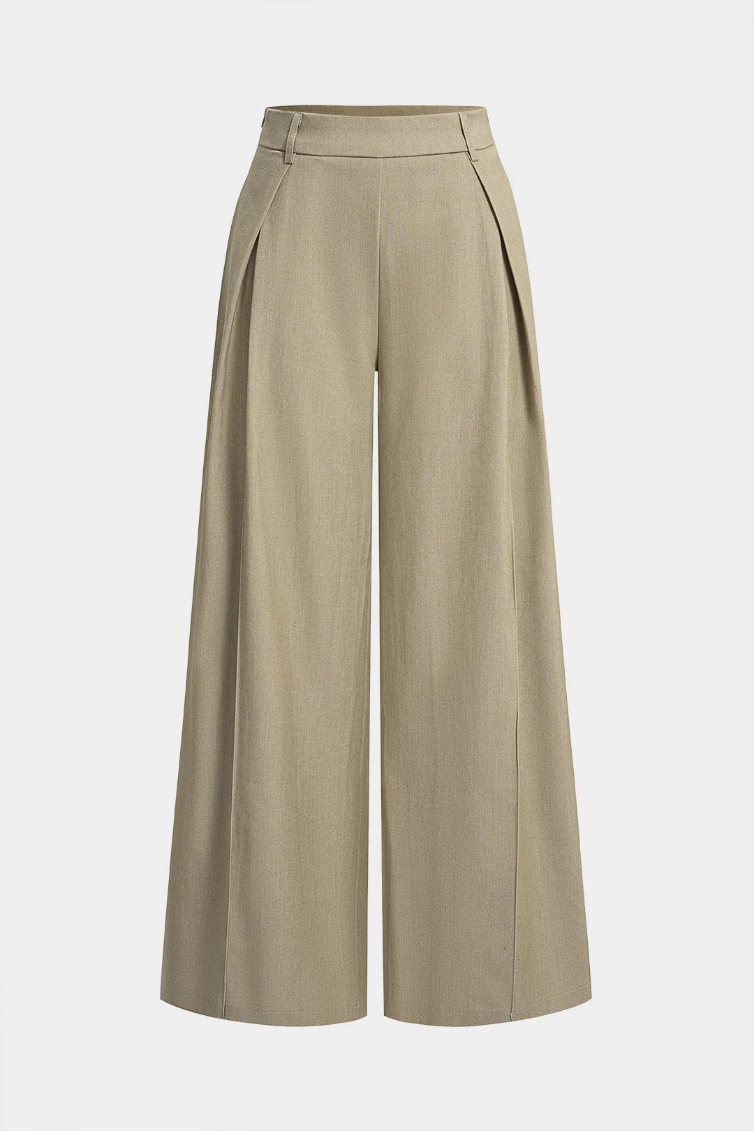 Solid Wide Leg Pants