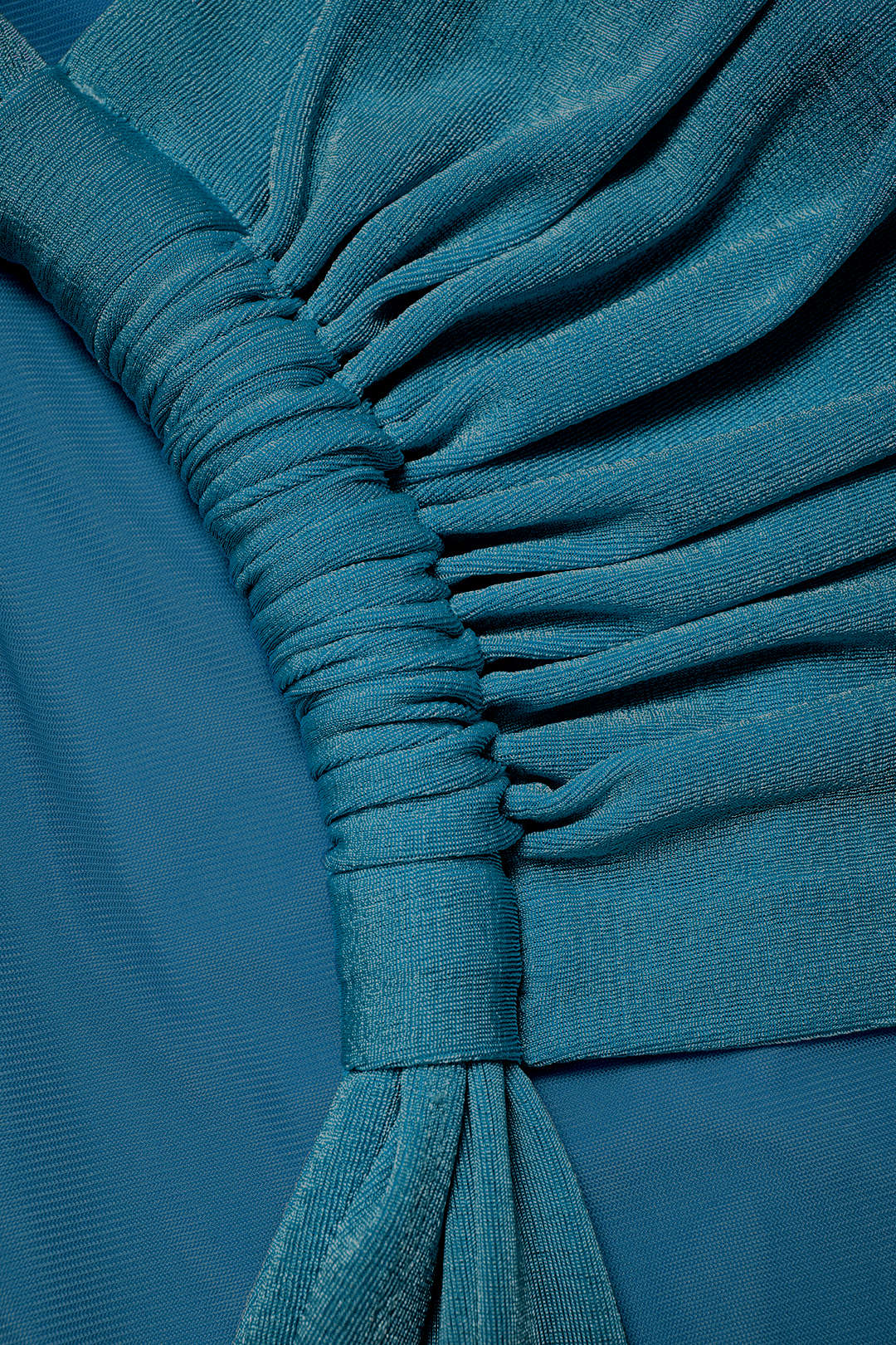 Patchwork Asymmetrical Ruched High Waist Skirt - Image 3