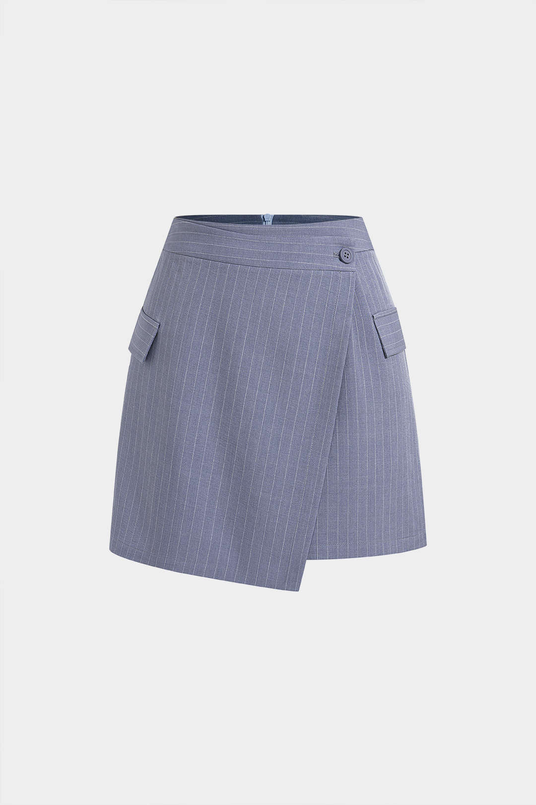 Stripes Print High Waist Asymmetrical Skirt