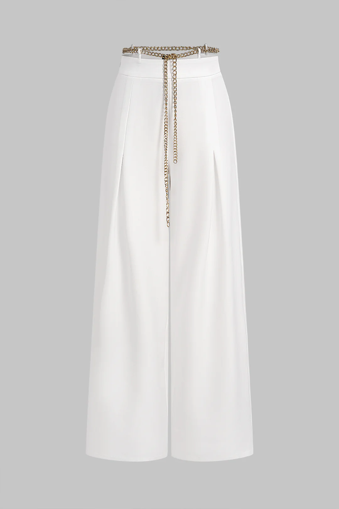 Metallic Chain Wide Leg Pants