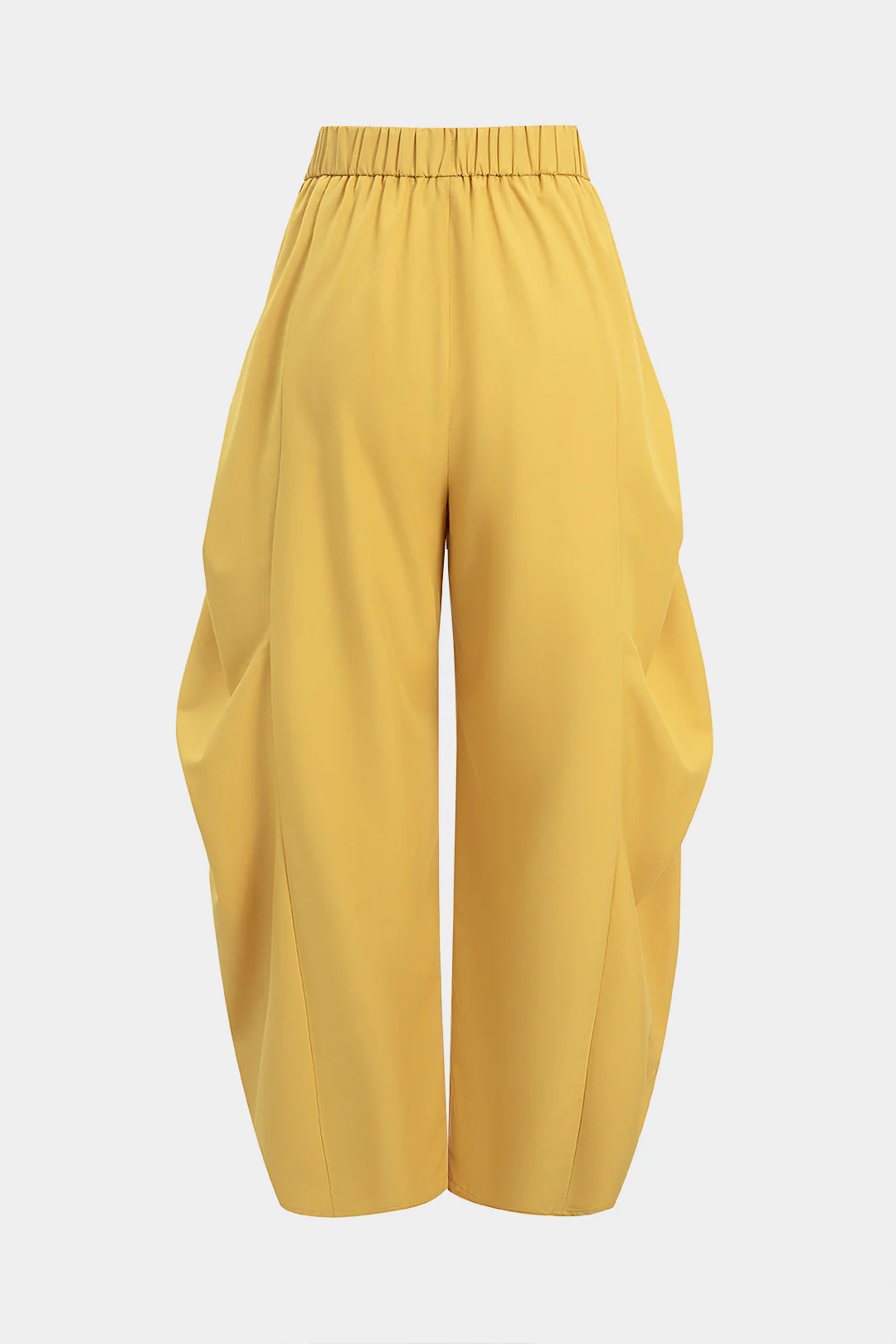 Solid Ruched Barrel Pants - Image 2