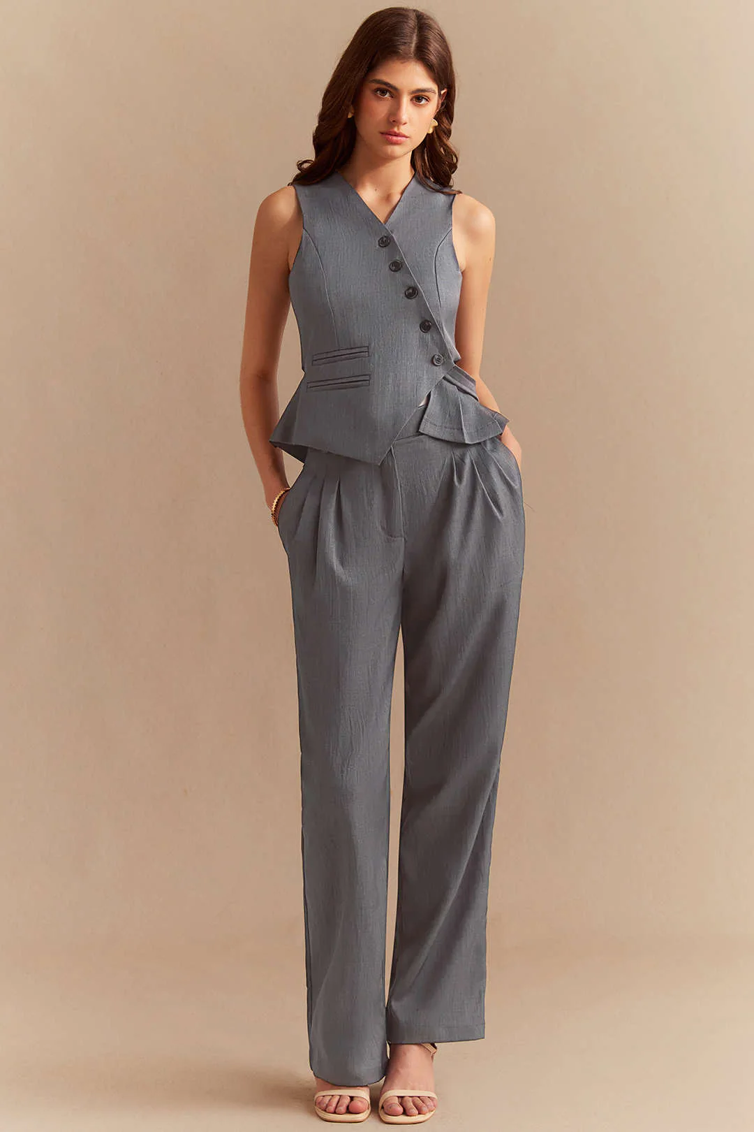 Pocket Straight Leg Pants
