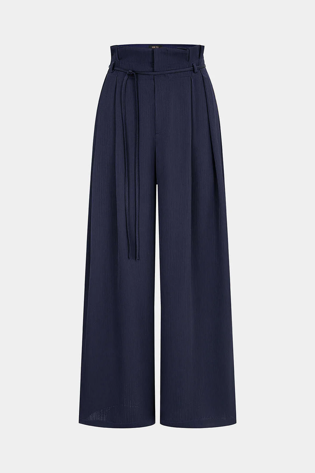 Belted High Waist Wide Leg Pants
