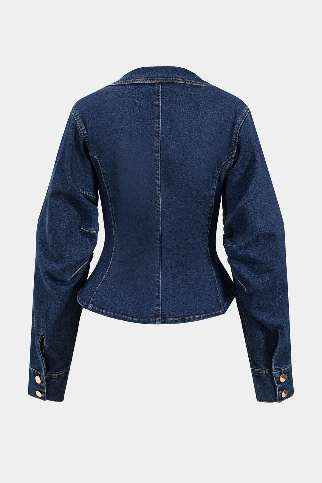 Denim Metallic Button Outerwear - Image 5