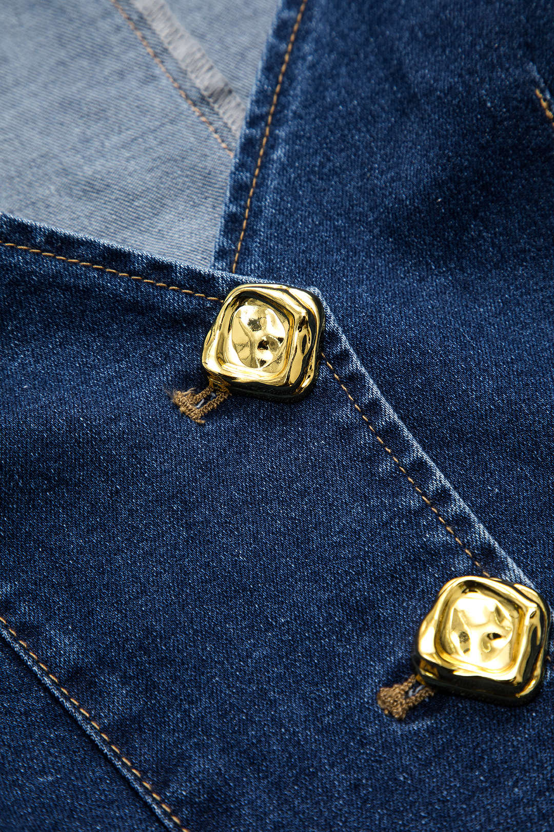 Denim Metallic Button Outerwear - Image 6
