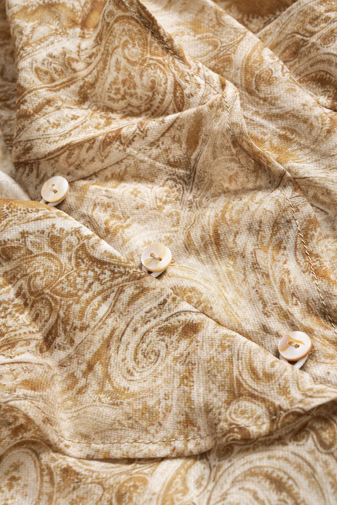 Abstract Print Ruffle Neck Long-Sleeve Shirt - Image 8