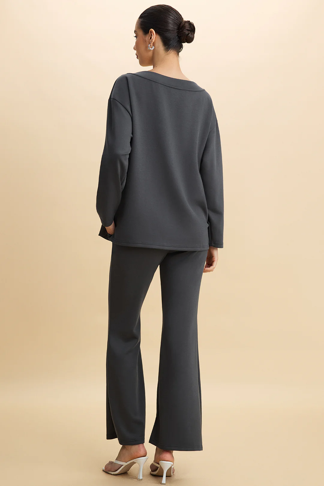Knit Round Neck Long-Sleeve Top - Image 3