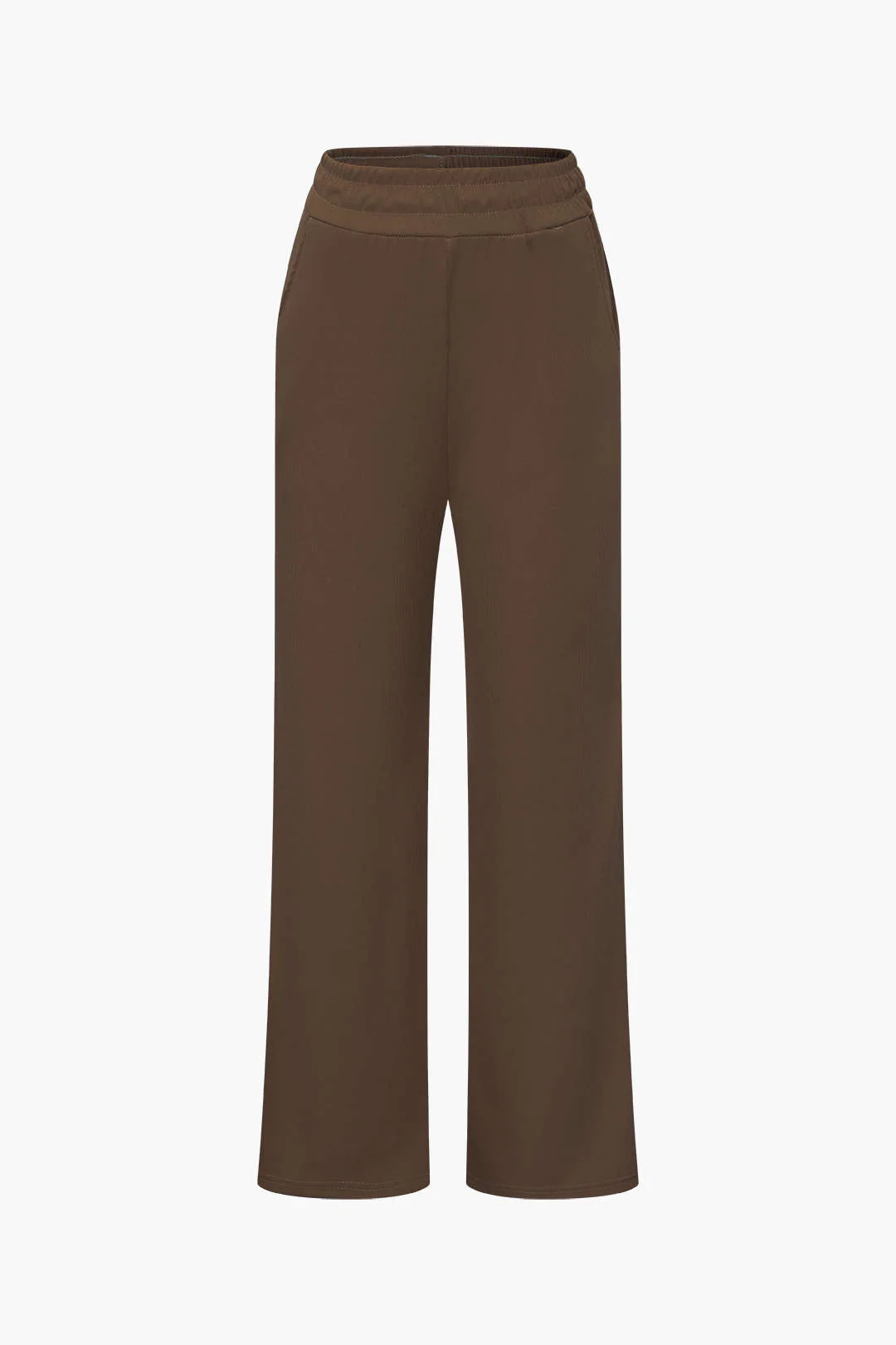 Off Shoulder Ruched Asymmetric Top And Straight Leg Pants Set - Image 16