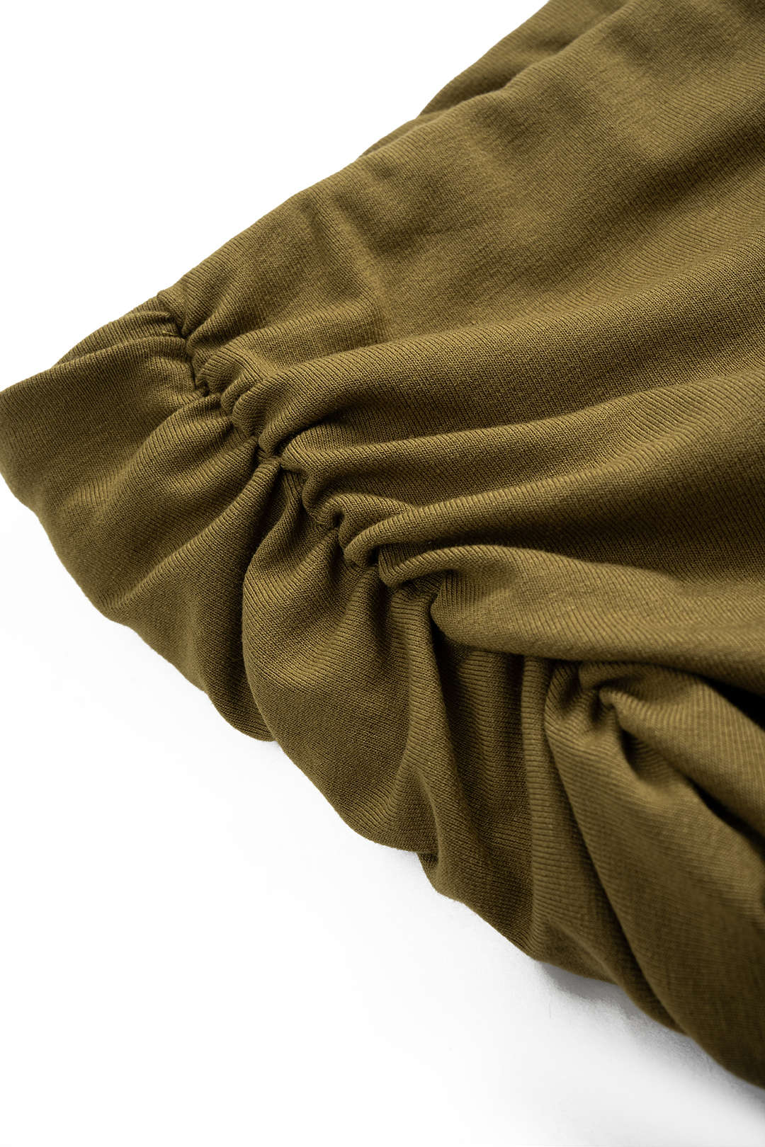 Draped Cowl Neck Long-Sleeve Top And Ruched Skirt Set - Image 5