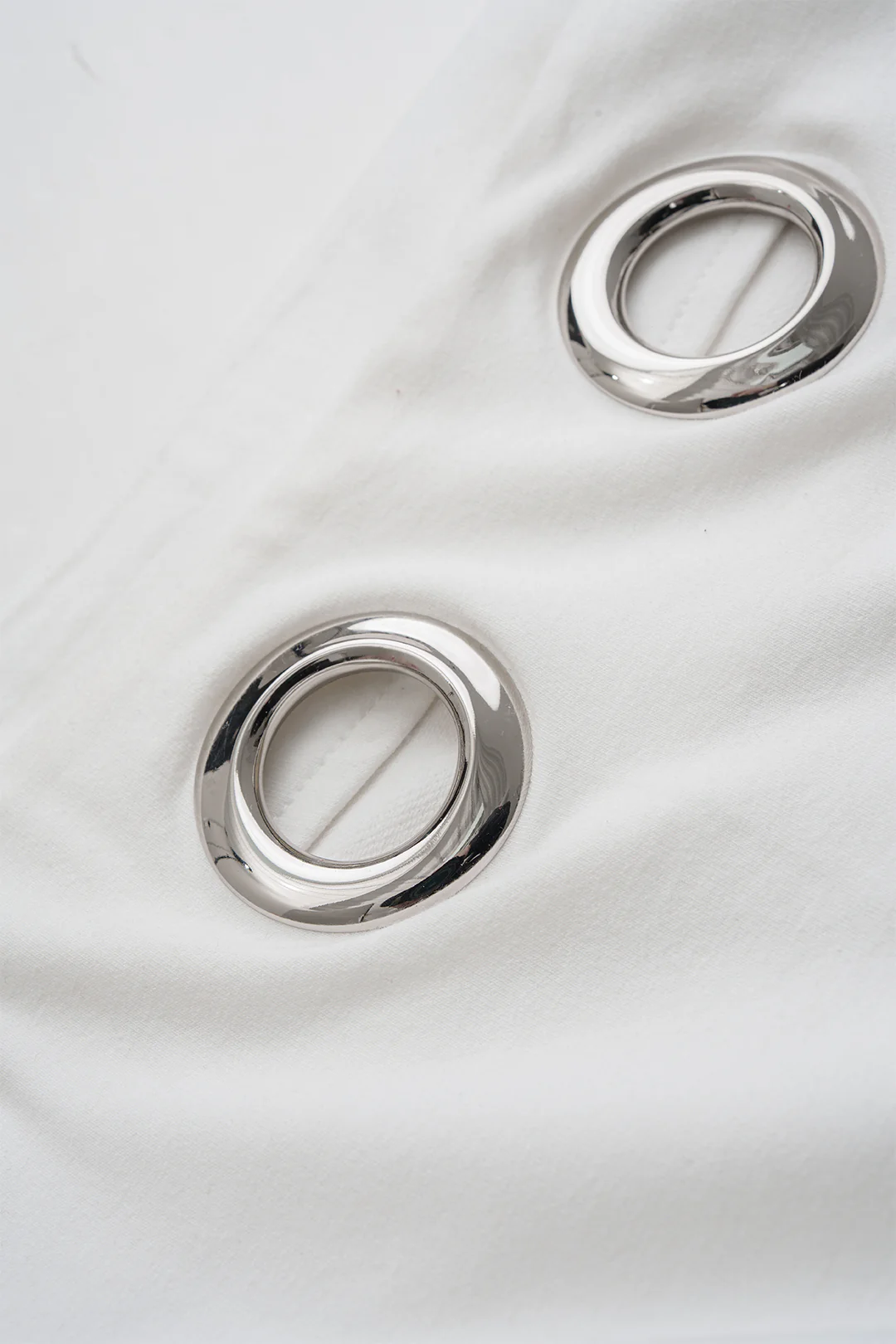 Metallic Eyelet Asymmetrical Long-Sleeve Top - Image 5