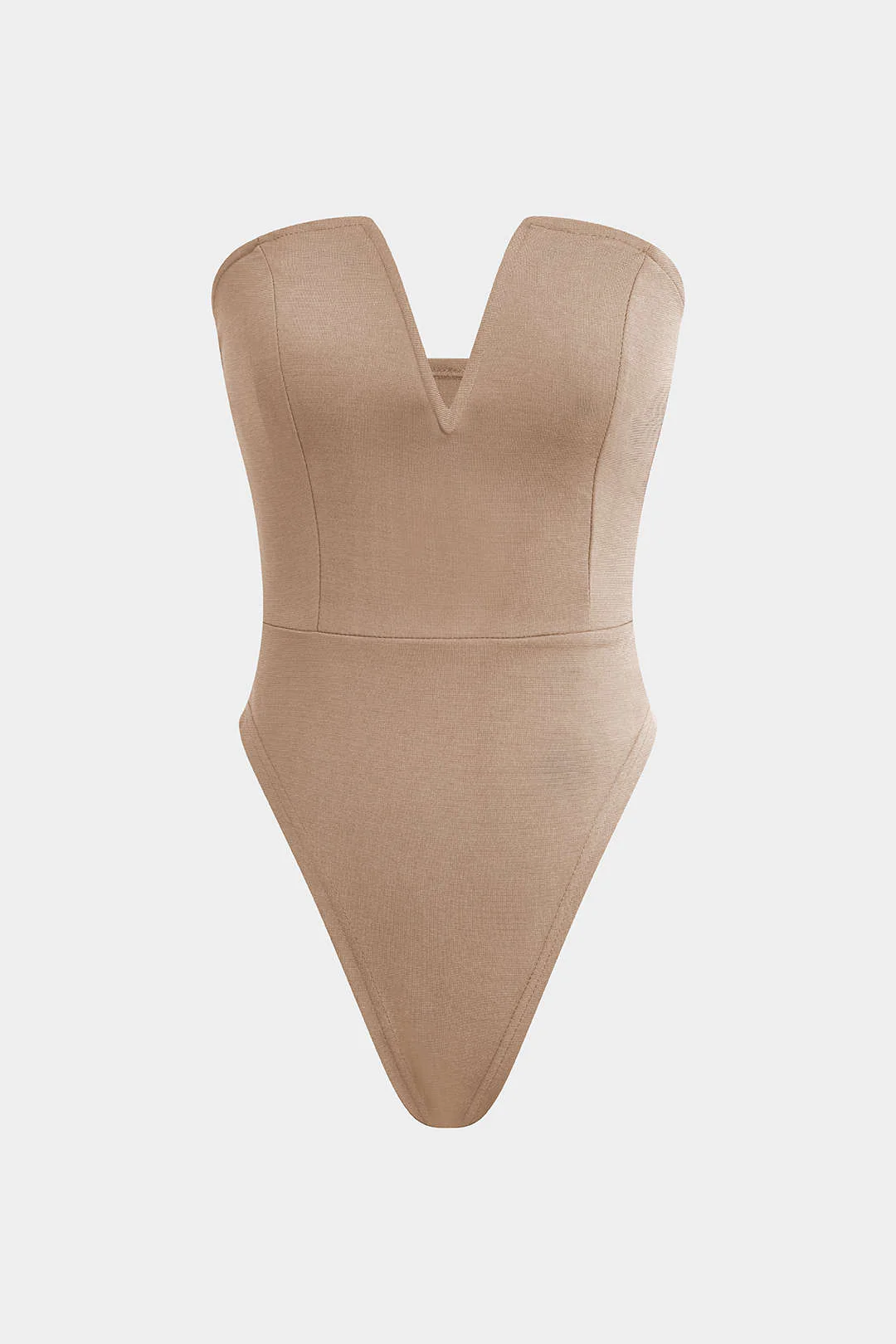 Basic V-neck Strapless Bodysuit - Image 12