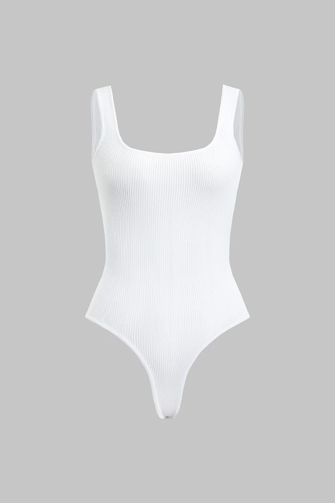 Solid Square Neck Sleeveless Bodysuit