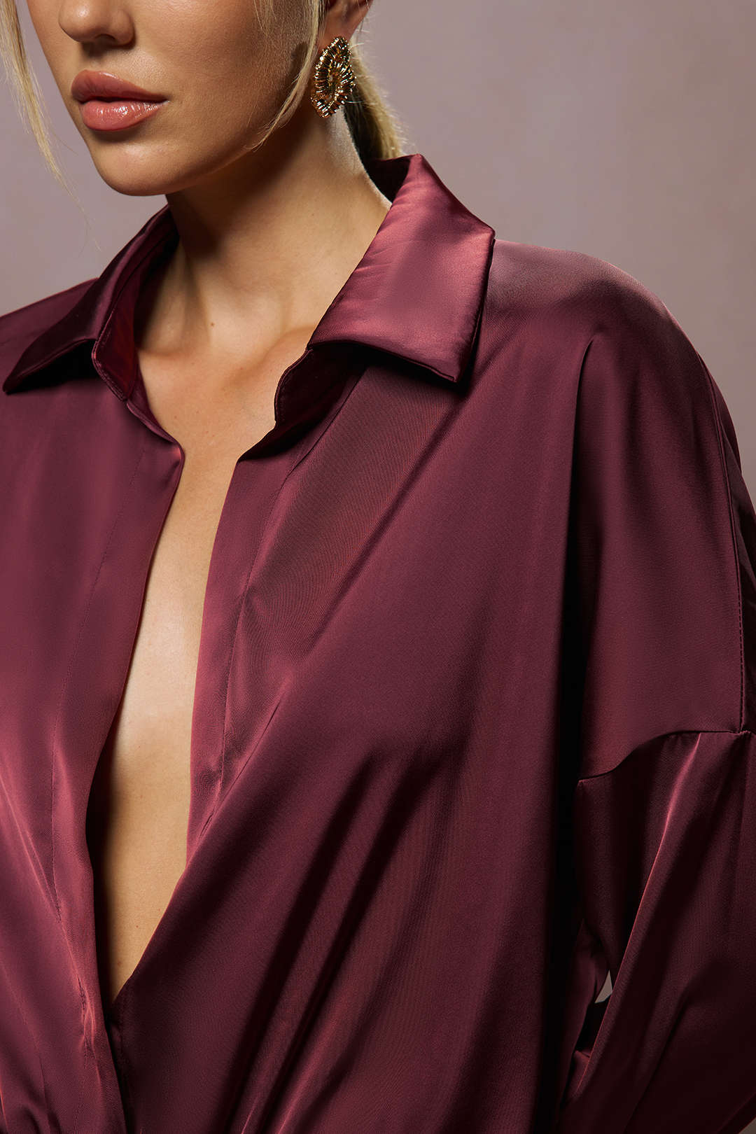 Patchwork Satin Bodysuit - Image 10