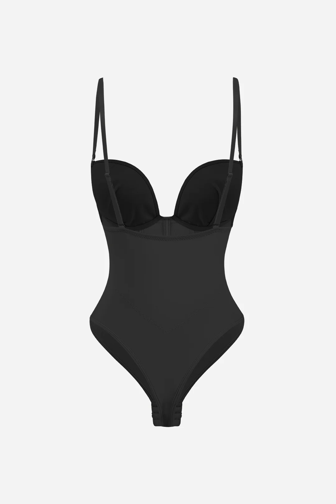 Mesh Patchwork Corset Bustier Slip Bodysuit - Image 10