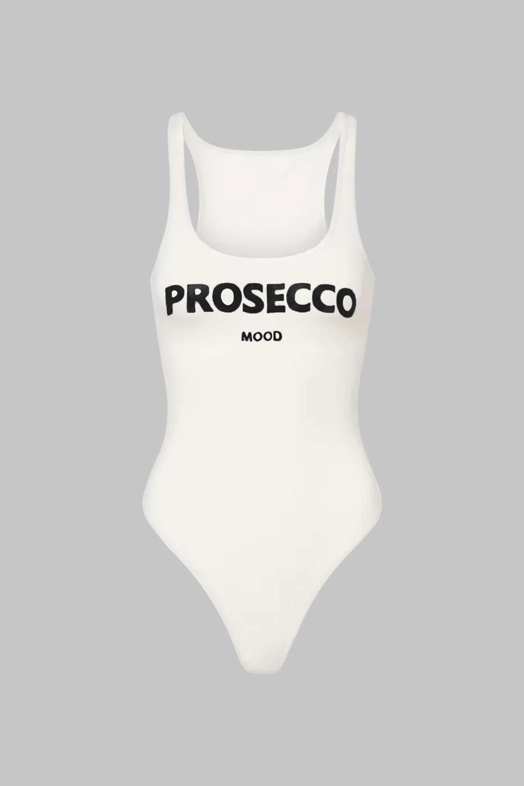 Letter Print Sleeveless Slip Bodysuit