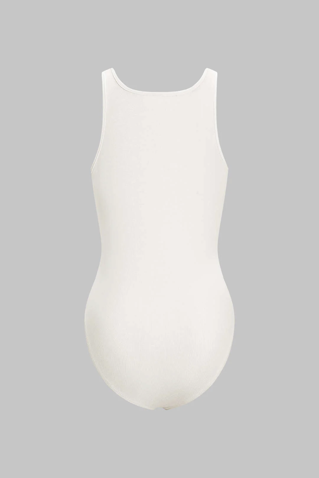 Letter Print Sleeveless Slip Bodysuit - Image 2