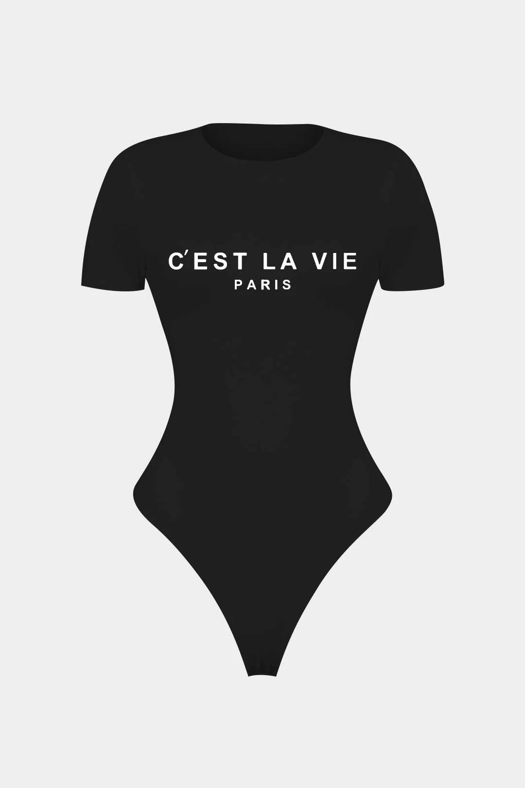 Letter Print Short Sleeve Bodysuit - Image 5